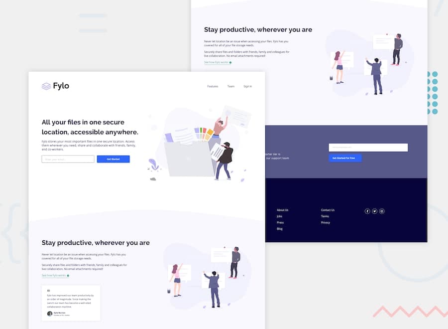 Fylo Landing Page preview