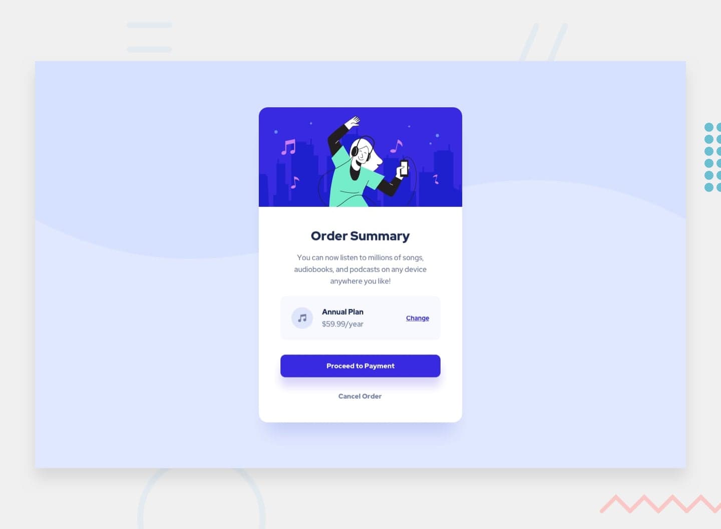 Order Summary Component preview